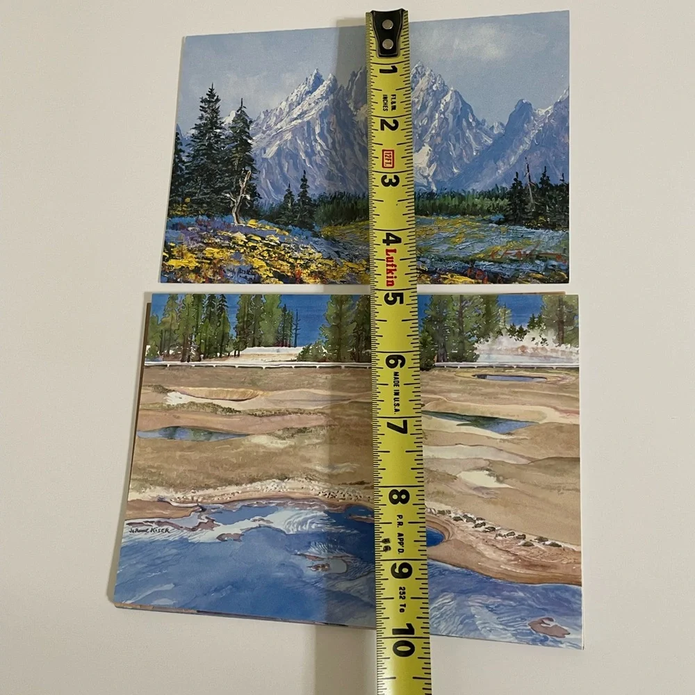 Set/7 Yellowstone National Park Artist Drawings Blank Note Stationery